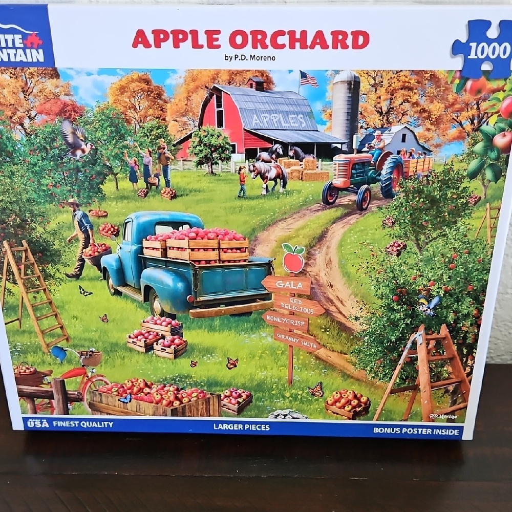 APPLE ORCHARD 1000 PIECE WHITE MOUNTAIN PUZZLE